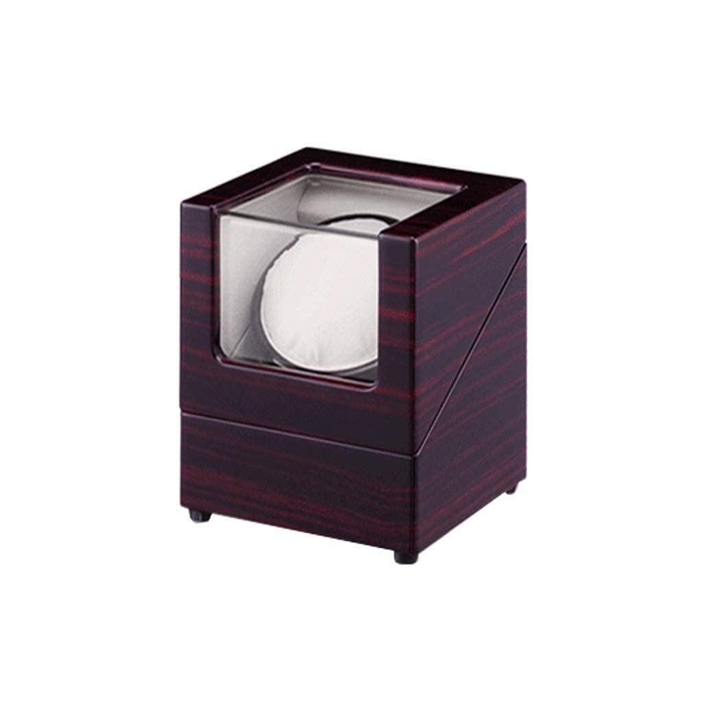 OLSKFUH Watch Winders Automatic Single Watch Winder Carbon Fibre Piano Finish Watches Storage Box Quiet Motor 2 Ways Supply Power,E-A