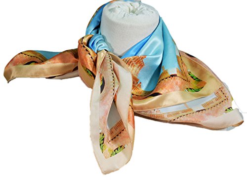 Foulard cathédrale d'Albi soie protège le cou avec élégance en voyage