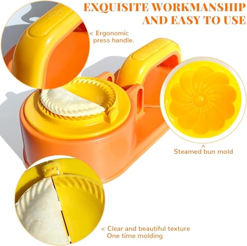 Image of Vankor 3 in 1 Momos Maker Machine, Skin Press Gujiya Mould Dumpling Maker, Momo Maker Mould Kitchen Dumpling Tool for Ghughra Kajjikayalu Karanji Puri and Samosa Maker