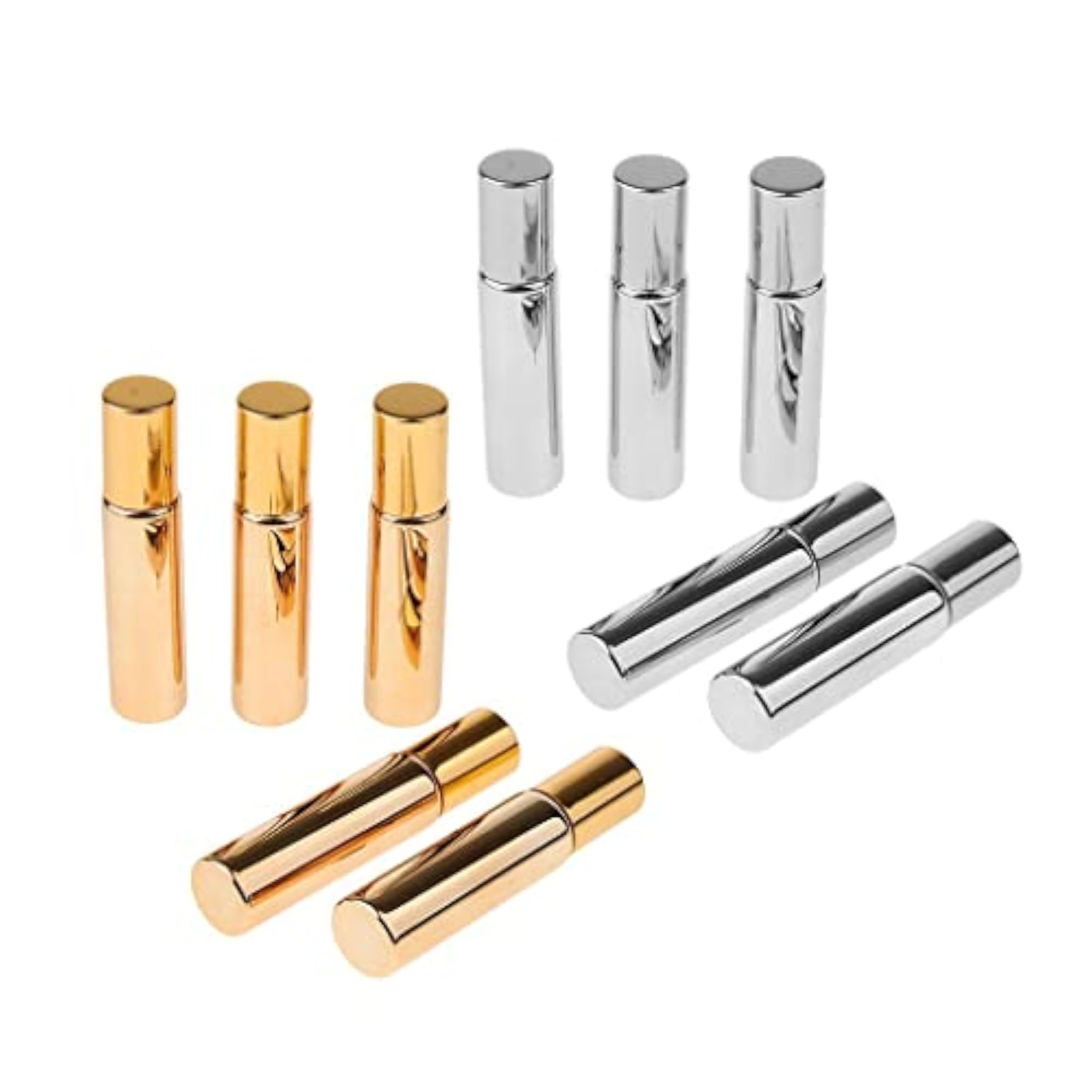 5x 10mL Empty Roller Bottles with Steel Ball for Essential Oils