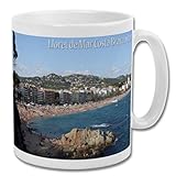 Lloret De Mar Costa Brava Spain Beach View - Taza de recuerdo de 10 oz