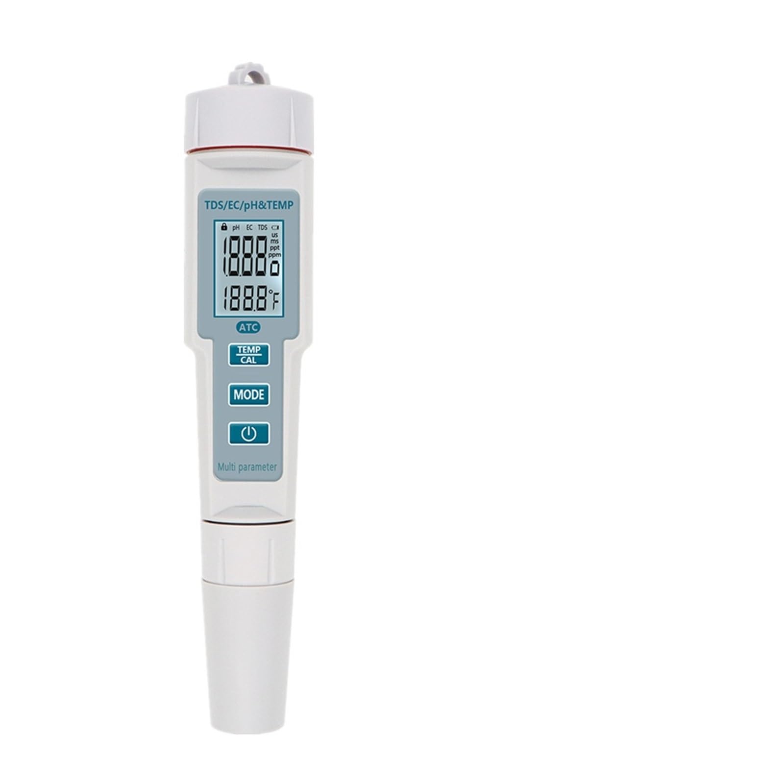 Tester miernika PH, 4 w 1 TDS PH EC miernik temperatury Tester PH testowanie jakości wody Monitor temperatury długopis narzędzia pomiarowe na bazie kwasu,Woda pitna, Hydroponika, SPA, Browarnictwo(TD