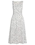 ärmellos APART, leichtes Midi Sommerkleid aus semitransparentem Blütenausbrenner mit kontrastfarbenen Kanten, Farbton: Crème-Schwarz, Creme-schwarz, 46