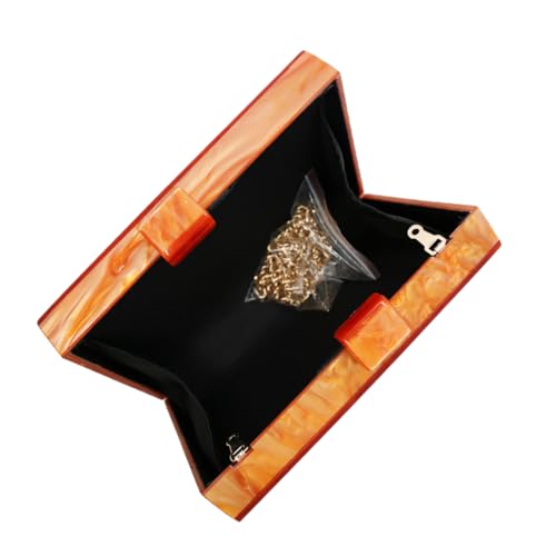 Image of RomanticDesign Women Acrylic Handbag Rattan Woven Pattern Square Box Crossbody Handbag Shoulder Bag Chain Purse