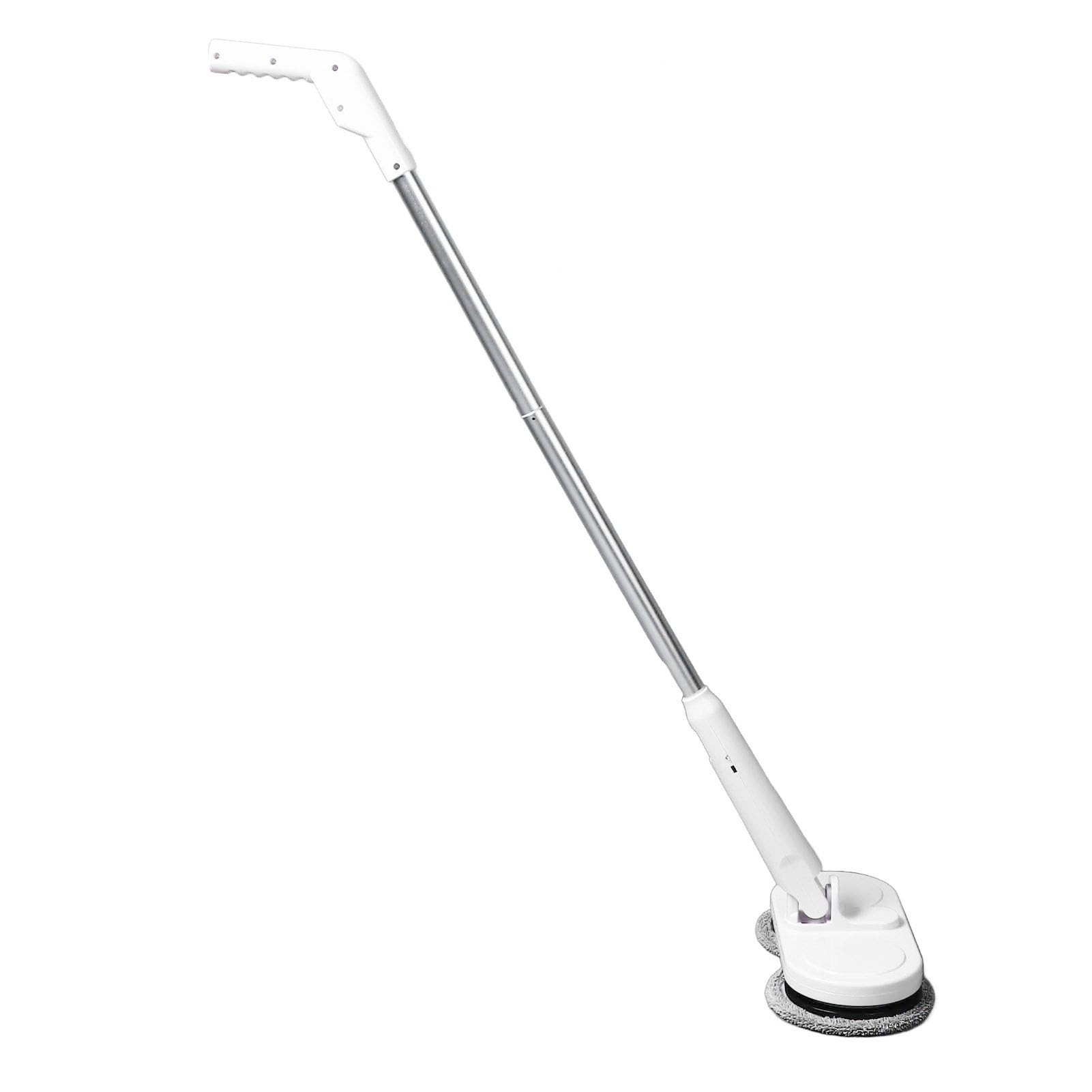 Pssopp Trapeador Eléctrico Inalámbrico, Trapeador Giratorio Autopropulsado Liviano con Cabezales Giratorios Dobles, Poste Retráctil, Limpiador de Pisos de Mano Silencioso para Azulejos Laminados de