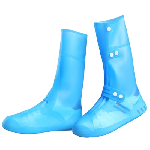 Image of Silicone Reusable Waterproof Shoe Covers for Rain, 13.39 Inch Foldable Tall Boot Design Rain Cover for Shoes