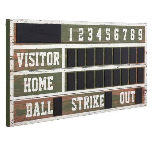 StyleCraft Wooden Chalkboard Baseball Scoreboard Wall Decor WI52445DS