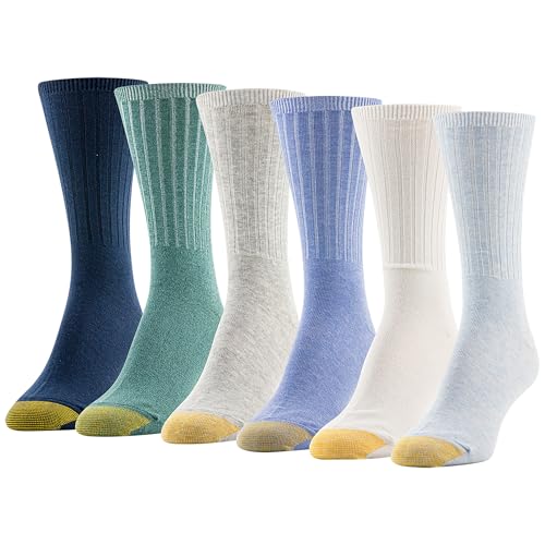 Image of GOLDTOE Womens Casual Texture Crew Socks, Multipairs