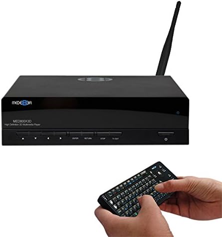 MED800X3D Wi-Fi Media Player with 4 TB Hard Disk and Qwerty Remote - Black