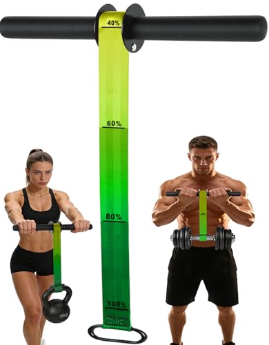 Forearm Strengthener and Wrist Roller,Durable Nylon Strap Forearm Trainer with Quick Locking Gradient Color Mechanism,Ideal for Wrist and Forearm Training (Green)