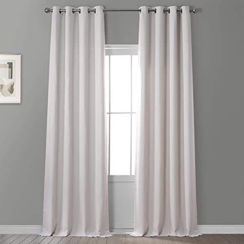 HPD Half Price Drapes Grommet Linen 96 Inches Long Darkening Curtains for Bedroom & Living Room (1 Panel), 50W x 96L, Oyster - Image 2