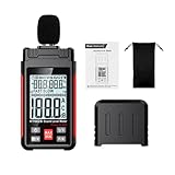 BlissfulAbode HT602B Schallpegelmesser, Hintergrundbeleuchtung, LCD-Geräuschmesser, 30–130 dB, mit A/C-Gewichtung