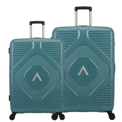 Image of Aristocrat Set of 3 Pc Cabin 55cm(Small) Check-in 66cm(Medium) Check-in 76cm(Large) 8 Wheels,Anti Theft Zipper, Combination Lock | 3-Year Warranty (Teal Blue, Set of 2 (55cm /66cm))