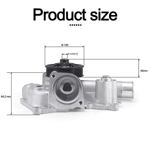 AULINK 68346915AA Water Pump for Chrysler, Dodge and Jeep 5.7L/6.4L HEMI - Image 4