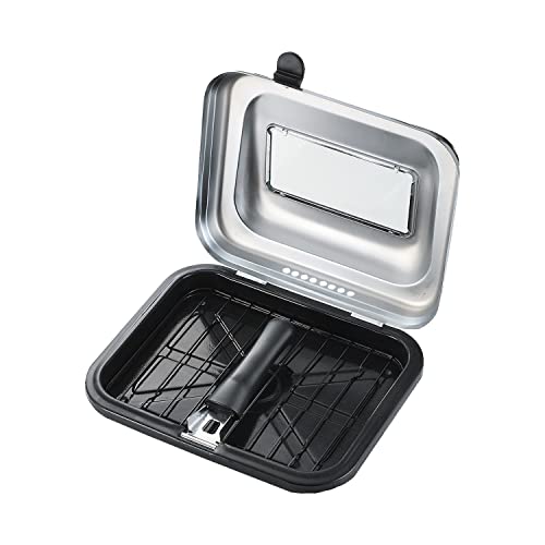 Image of Pearl Metal HB-6041 Fish Roaster with Glass Window, Induction Heating Compatible, Hot Grill