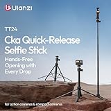 Ulanzi TT24 Selfie Stick Tripod, Cka Quick Release Action Camera Tripod for DJI Pocket 3/DJI Osmo Action 5 4, Camera Tripod for Go Pro/Insta360 X5/X4/X3/Ace Pro/ONE X2, Action Camera Accessory - Image 2