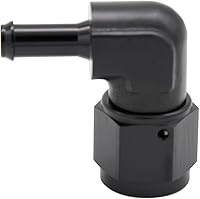 Vista 22 de Recta 6AN hembra giratoria a 1/4 "empuje en manguera adaptador de montaje de púas aluminio negro
