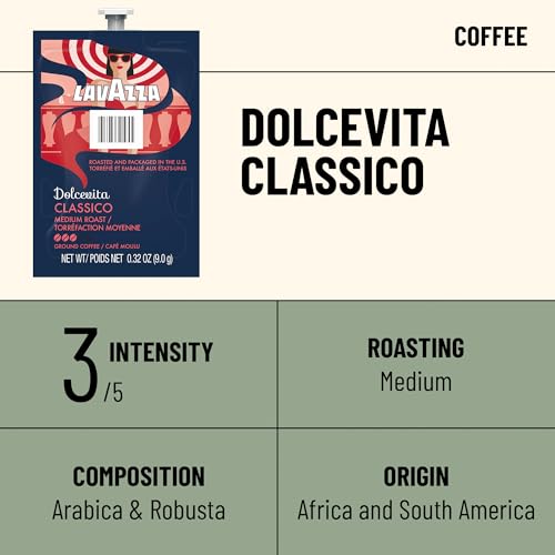 Image of Flavia Lavazza Dolcevita Classico Coffee Freshpacks works only with Flavia Brewers, Medium Roast (Case of 76)