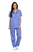 Just Love Women's Scrub Set, Six Pocket Medical Scrubs (V-Neck With Cargo Pant), Ceil, Medium 1 set