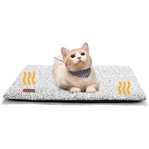 Mora Pets Selbstheizende Decke für Katzen & Hunde, Wärmedecke Katze Extra Warme & Weich, Selbstwärmende Decke, Thermodecke Katzenbett Geräuschlos, 61X46cm Cover