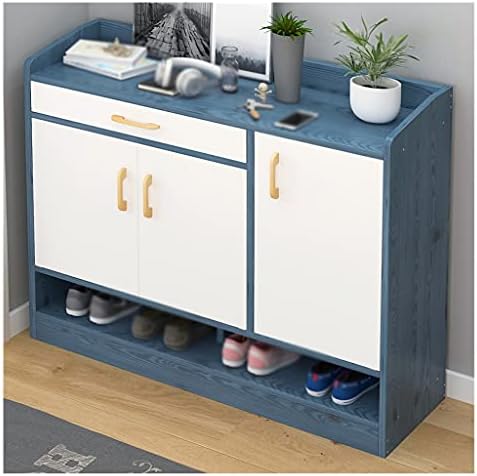 Double Door Shoe Rack for Entryway - Large Capacity Shoe Organizer & Storage Shelf for Living Room, Bedroom, Corridor - 90x30x90cm, Stylish Brass Finish
