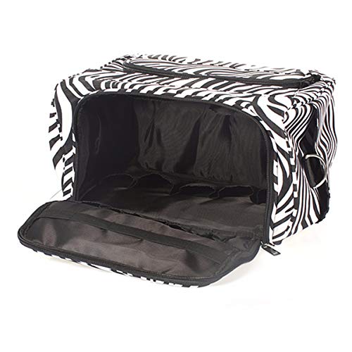 Hairdressing Bag, LuckyFine Professional Salon Hair Tools Hairdressing Bag, Large Capacity Hair Stylist Cosmetic Organizer with Accessory Pockets, For both hand or shoulder carry - Travel Luggage