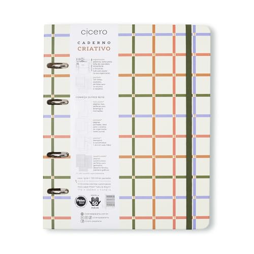 Caderno Criativo Argolado Trama Pautado 17x24 Teia, Cicero