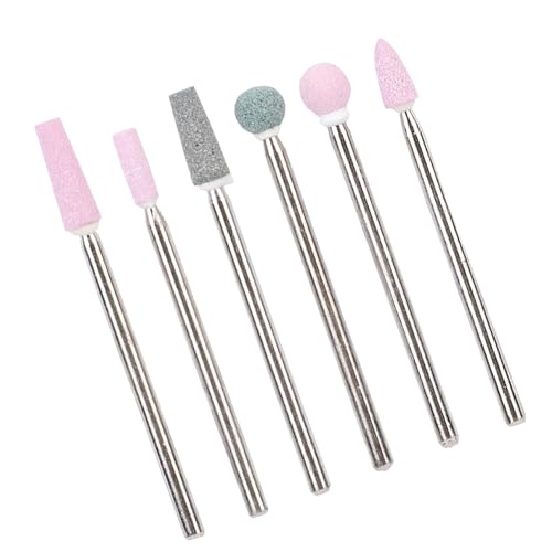 Juego de 6 brocas para taladro de uñas de acero inoxidable miniatura 7