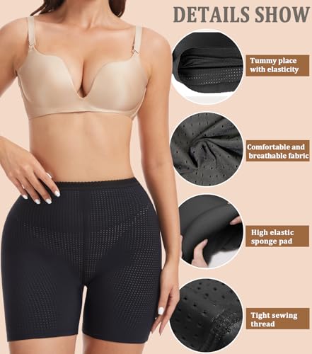 Image of NINGMI Womens Butt Lifter Seamless Hip Enhancer Underwear Booty Pads Shaper Boyshorts