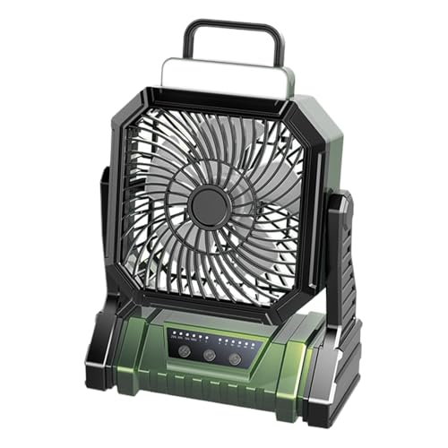 Générique Fan de camp, fan portable pour le camping | Fan de camping personnel | 5400mAh Battre à batterie de souffle à air réglable rotatif avec lanterne pour chambre de tente intérieure extérieure