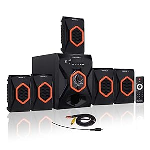TRONICA KING SERIES 3500W 5.1 Channel Bluetooth, Auxiliary, USB Multimedia Speaker – Black