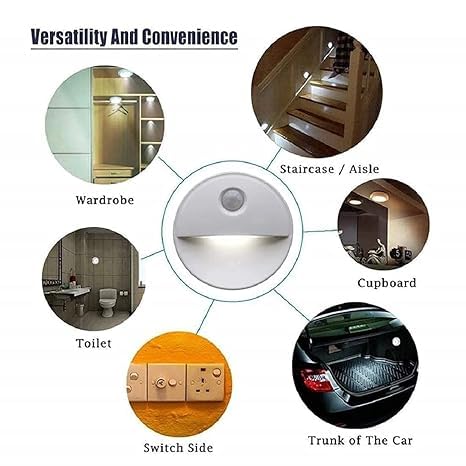 KANAKADHARA Motion Sensor Light for Home with USB Charging Wireless Self Adhesive LED Magnetic Motion Activated Light Motion Sensor Rechargeable Light Motion Activated (Pack of 2) 3