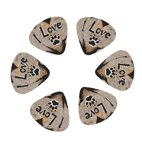 M^[sbN [{bNXt 12pbN Lover Dog Paw Print Guitar Plecums jo[TANZT[ (0.46mmA0.71mmA0.96mm)