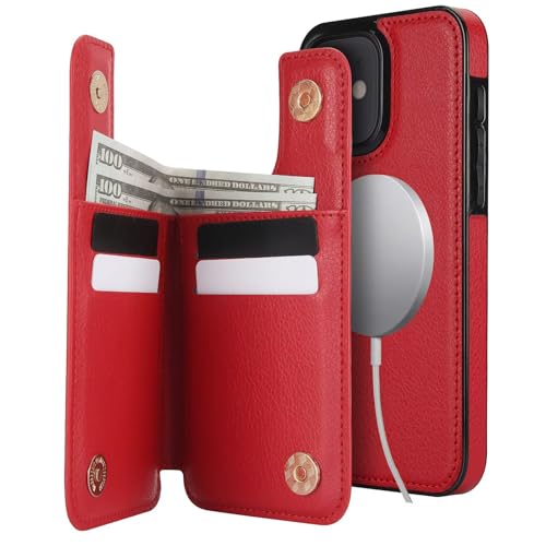 Coque pour iPhone 12 avec fentes cartes et fonction support antichoc magnétique