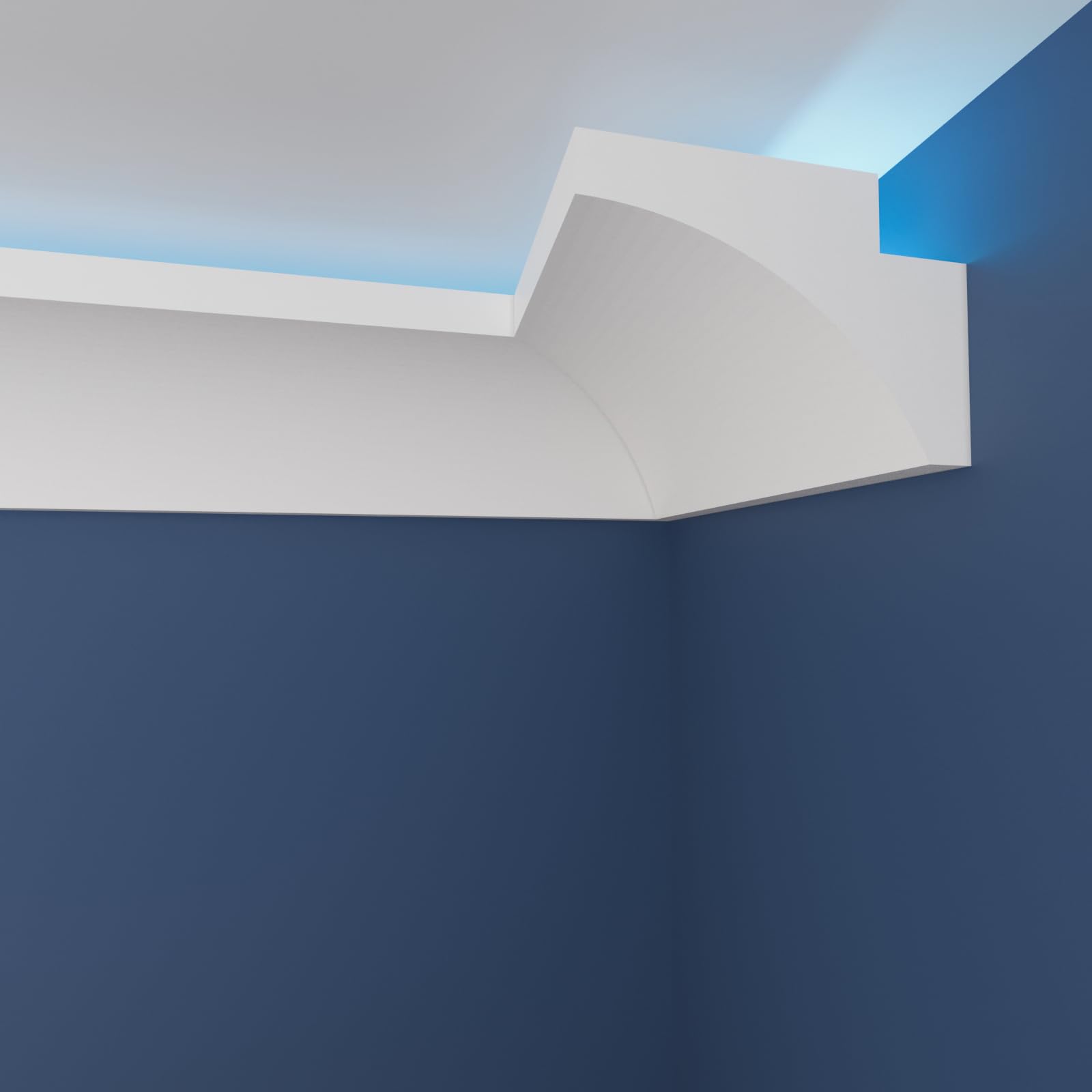 WOLDECOR Modern LED Ceiling Coving Cornice–Stylish XPS Lightweight Moulding Trim,Easy DIY Installation,Durable Decorative Coving for Walls and Ceilings with LED Lights (WLZ27, 20 Meters) — image 1