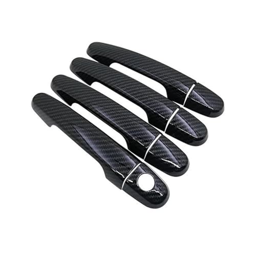 Cubierta de manija de puerta para Toyota Corolla Verso 2004-2009 en fibra de carbono negra