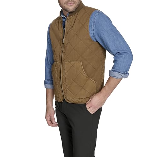 Levi's Men's Diamond Quilted Utility Vest, Worker Brown3