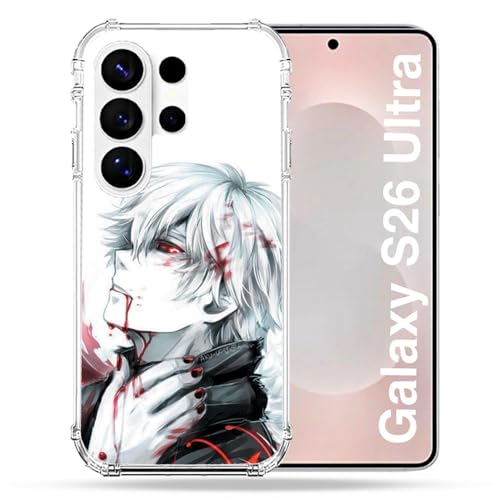 Coque Samsung S26 Ultra Tokyo Ghoul Kaneki Blanc contre chutes et chocs