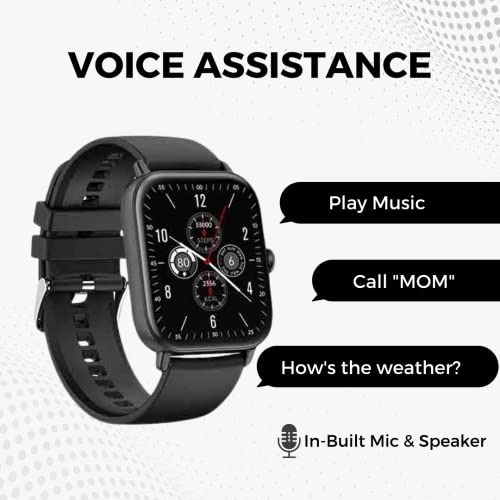 Image of Era Bluetooth Calling Smartwatch with 1.81 inch Full Touch Display, Voice Assistance, SPO2 & Heart Rate Monitoring, Smart Notifications, Music Control, Remote Camera, In-Built Mic & Speaker with IP67 Rating (Black)