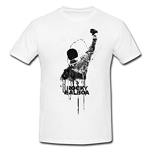 Rocky T-Shirt Homme Blanc avec imprimé - Blanc - Large