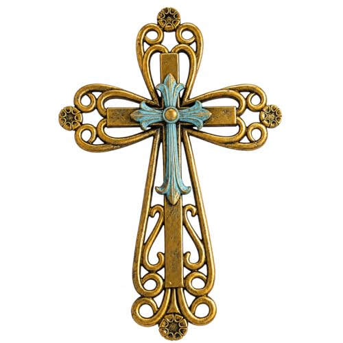Cruz de pared clásica Comfy Hour un regalo elegante de inauguración en cobre y bronce
