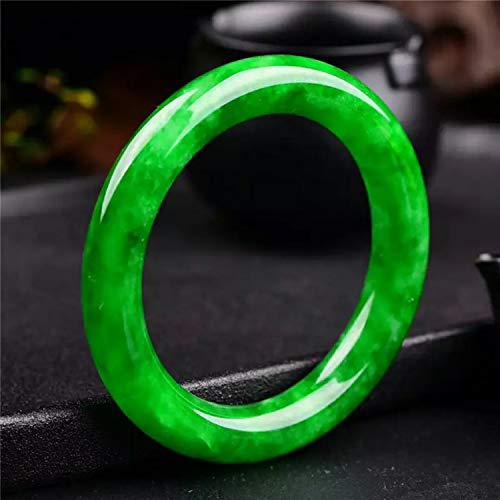 EASTCODE Natural Genuine Jadeite Bangle Women's Real Jade Bracelet Jade Gift Genuine Jade Green Bangle Inner Diameter 54-62