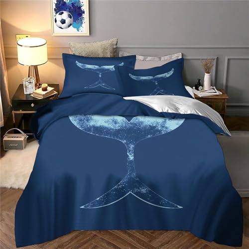 Housse de couette queue de baleine 3D en microfibre 140x200 - 6