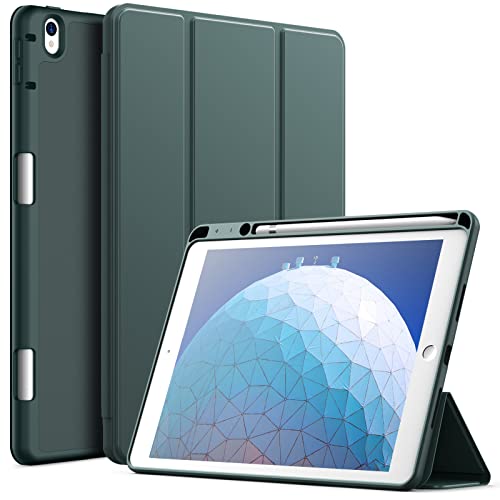 JETech Funda para iPad Air 3 (10,5 Pulgadas 2019, 3ª Generación) y iPad Pro 10,5 con Portalápiz, Delgada Tableta Cover Carcasa con Parte Posterior de TPU Suave (Azul Brumoso)