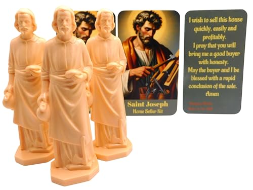Westmon Works St Joseph Statue for Selling House Bulk Pack Bundle with Saint Statues Prayer Cards and Instructions Made in The USA, 3 of Each - Thumbnail 7
