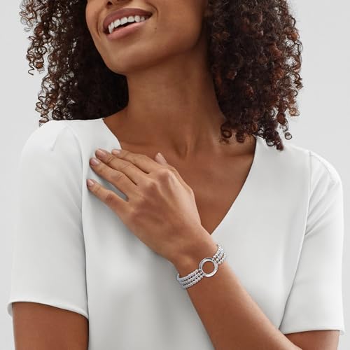 Silpada 'True Karma' Sterling Silver Hematite Stretch Bracelet, 7" (4mm)3