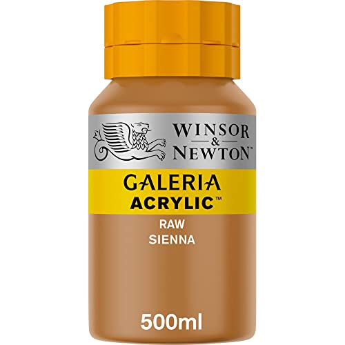 Image of Winsor & Newton Galeria Acrylic Colour - Jar of 500 ML - Raw Sienna (552) - Highly Pigmented Lightfast Artists' Acrylic Paints for Canvas, Wood, Fabric & Paper - More Colours Available