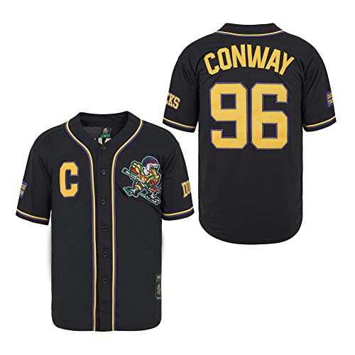 D-5 Men Mighty Ducks Baseball Jersey #96 Conway #99 Banks