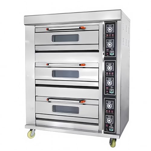 Comparison: Best Oven For Bakery 5 INTSUPERMAI Commercial Pizza Oven Electricity Bakery Oven Stainless Steel Oven 6 Tray 3 Layer 220V 19.8KW