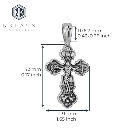 Pendentif en forme de croix en argent 925 cadeau idéal NKlaus